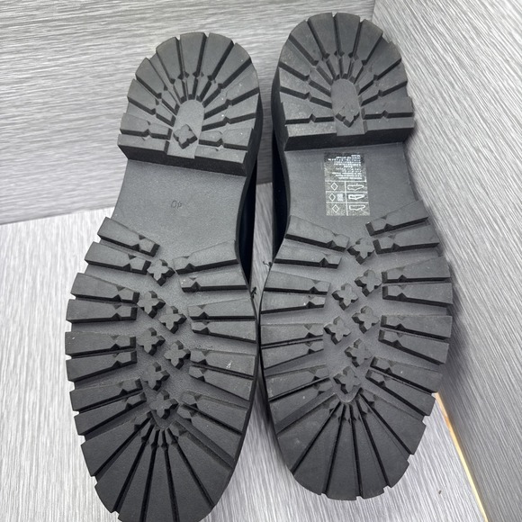 Chunky‎ Platform Loafers Black Preppy School Girl Style Women's Size 9 / 40 EU - Picture 6 of 12